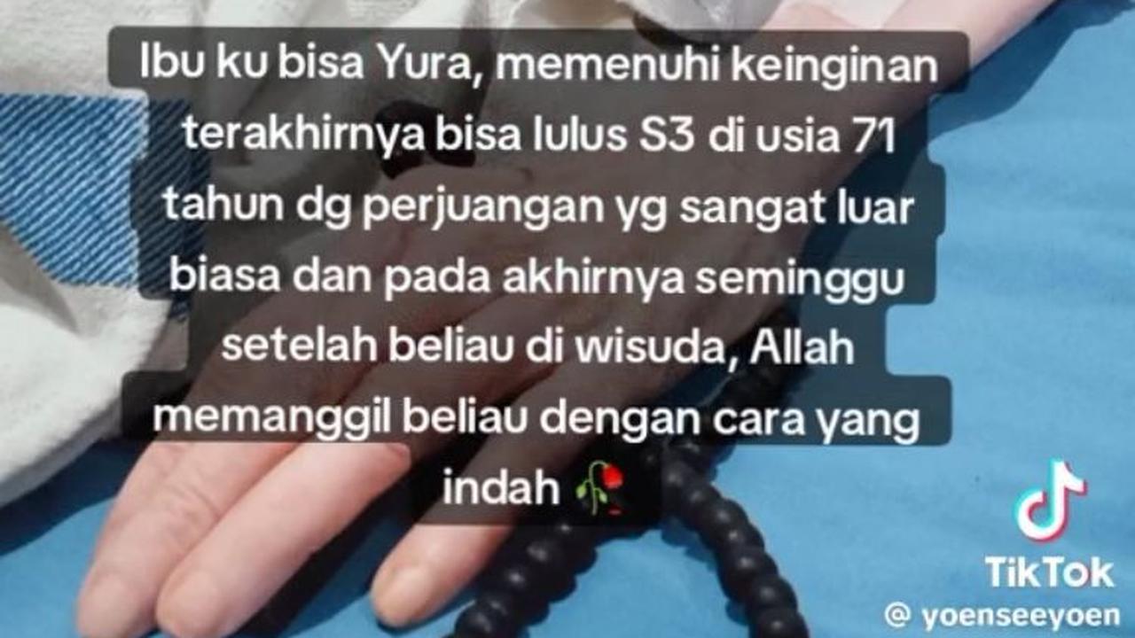 Wanita Ini Bagikan Kisah Inspiratif Ibunya yang Semangat Selesaikan Pendidikan S3 di Usia 71 Tahun, Curi Perhatian