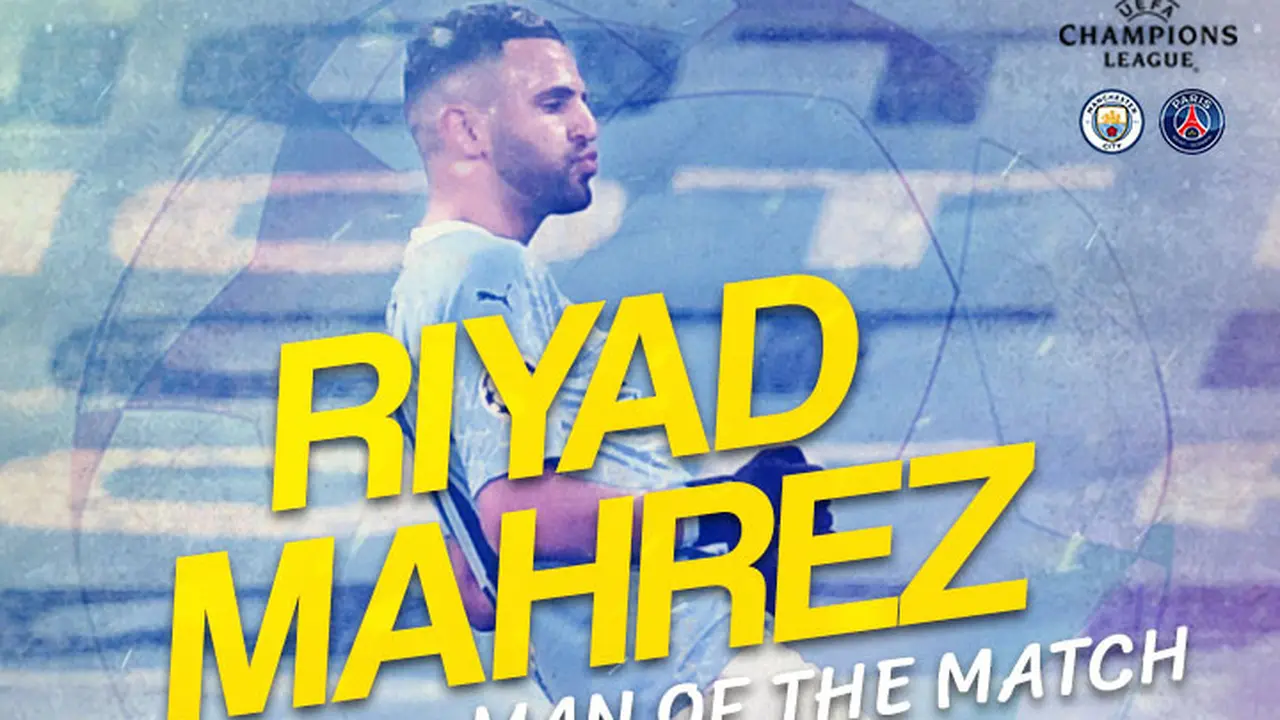 Berita Infografis - Man Of The Match Riyad Mahrez