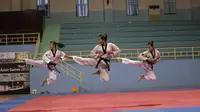 Tim Taekwondo Indonesia mengincar emas di SEA Games. (Liputan6.com/Gempur M Surya)