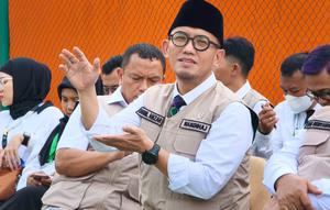 Wakil Menteri Kementerian Haji dan Umrah (Wamenhaj) Dahnil Anzar Simanjuntak di Asrama Haji Pondok Gede, Jakarta, Senin (26/1/2026). (Foto: Liputan6.com/Asnida Riani).
