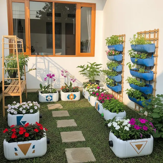 9 Transformasi Barang Bekas Jadi Kebun Cantik di Rumah