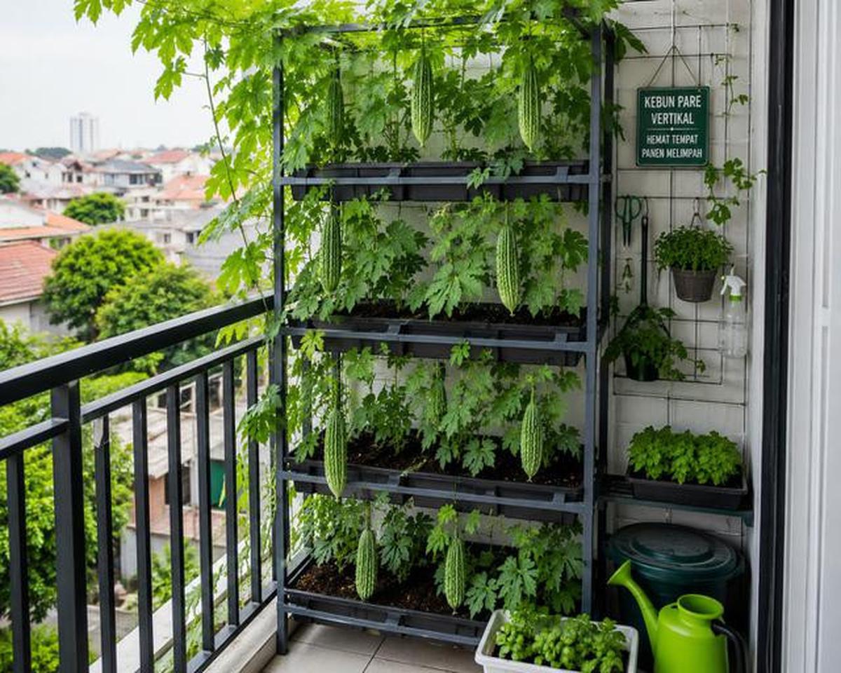 7 Inspirasi Kebun Pare Mini di Balkon Rumah yang Produktif dan Hemat Tempat