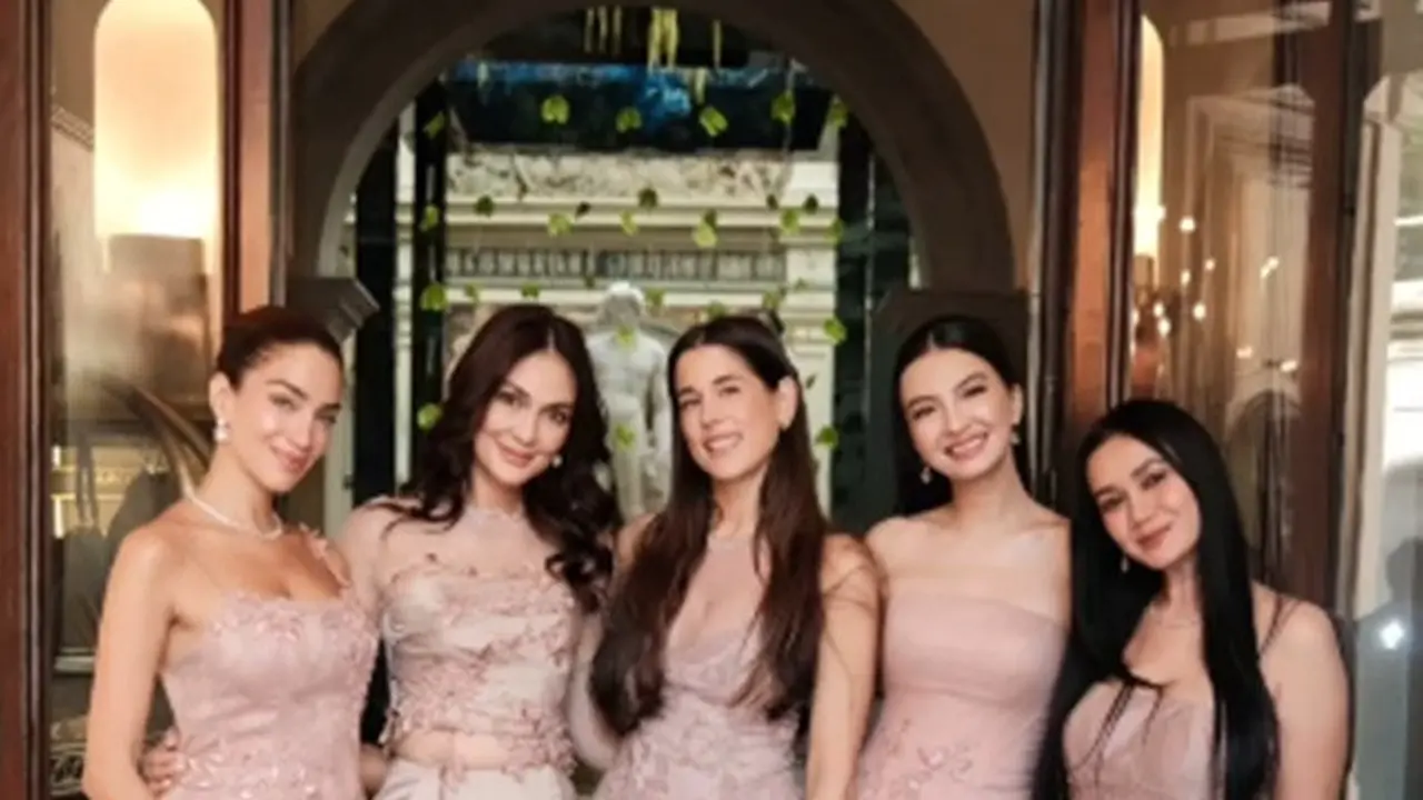 Potret Luna Maya Jadi Bridesmaid Millane Fernandez di Italia
