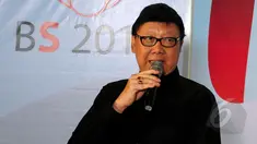 Menteri Dalam Negeri Tjahjo Kumolo tengah menghadiri acara diskusi Bincang Senator 2015 bersama Liputan6.com, di Senayan City, Jakarta Pusat, Minggu (8/3/2015). (Liputan6.com/Yoppy Renato)