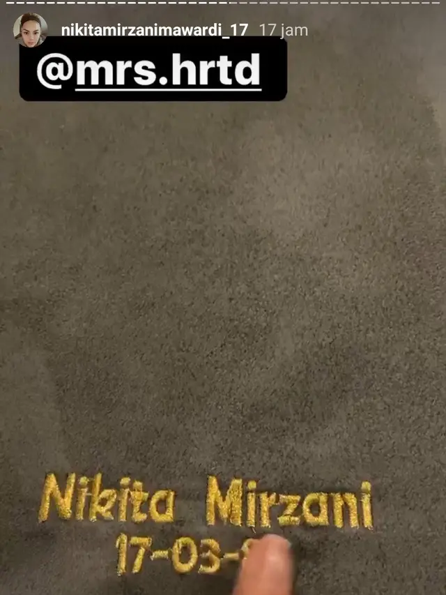 Unggahan Nikita MIrzani. (Foto: Instagram @nikitamirzanimawardi_17)