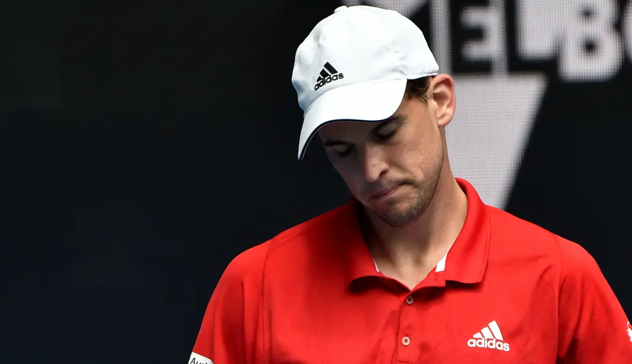 Nama terakhir ada Dominic Thiem yang menyatakan mundur dari Olimpiade Tokyo 2020. Ia beralasan bahwa dirinya tidak siap untuk memberikan preforma pada ajang sebesar ini. (Foto: AFP/Paul Crock)