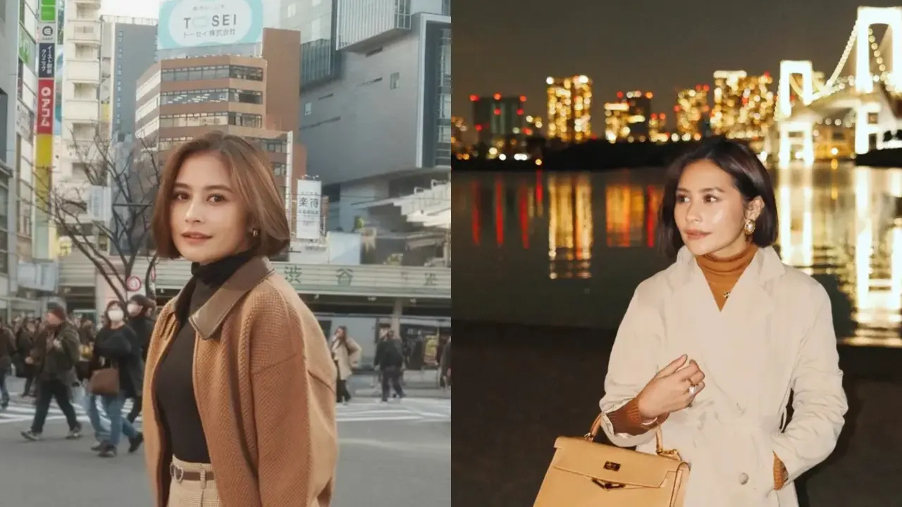 Tenteng Tas Ratusan Juta, Prilly Latuconsina Pakai Jaket Tebal di Bawah Rp2 Jutaan Selama Liburan di Jepang