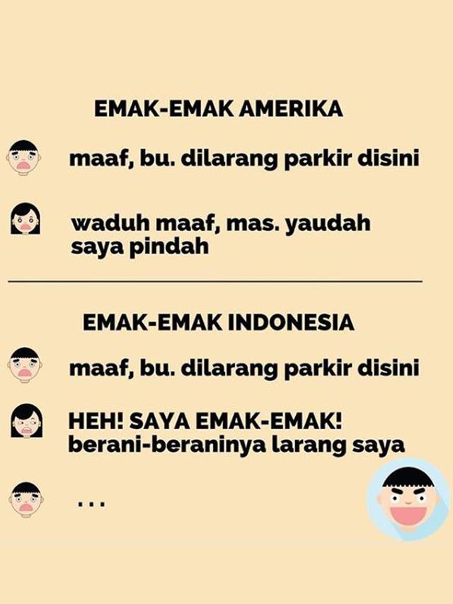 Beda Emak-Emak Lokal vs Emak Luar Negeri ala Warganet, Siap-Siap Ketawa Geli
