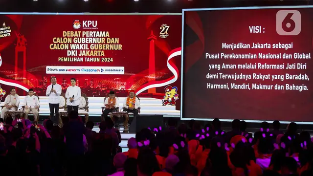Debat Perdana Pilkada Jakarta 2024, Setiap Pasangan Calon Sampaikan Visi-Misi