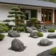 Desain taman kering bergaya Jepang. (Gambar: AI Generated)