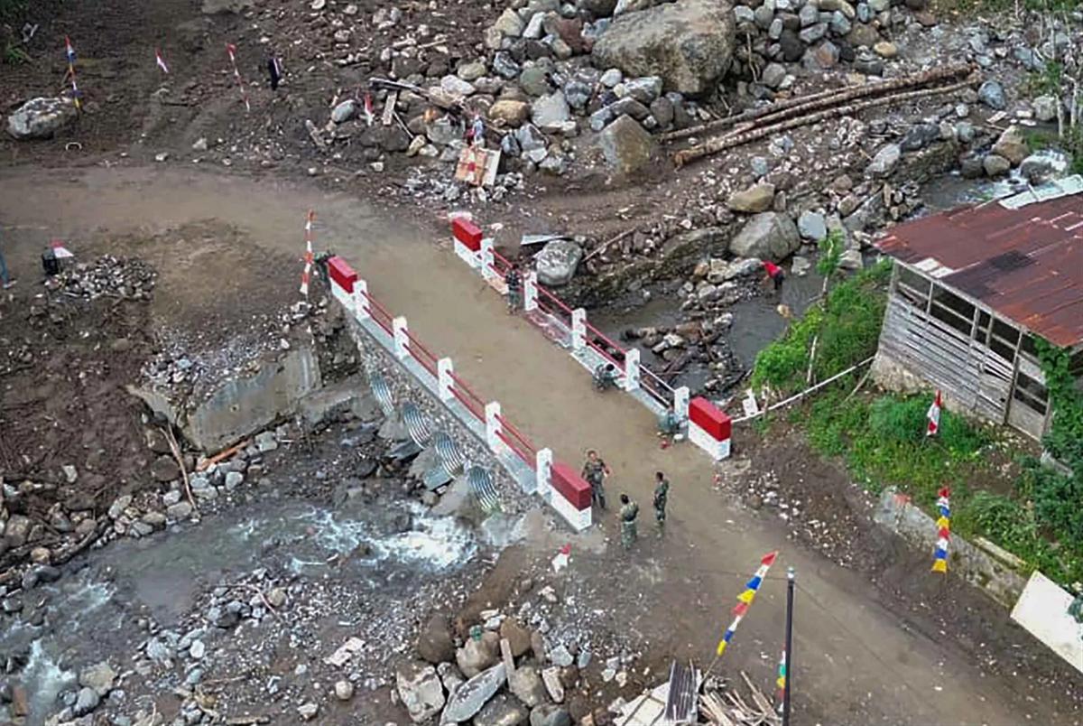 FOTO: Jembatan Aramco Aek Sibontor Kembali Buka Akses Warga Padangsidimpuan