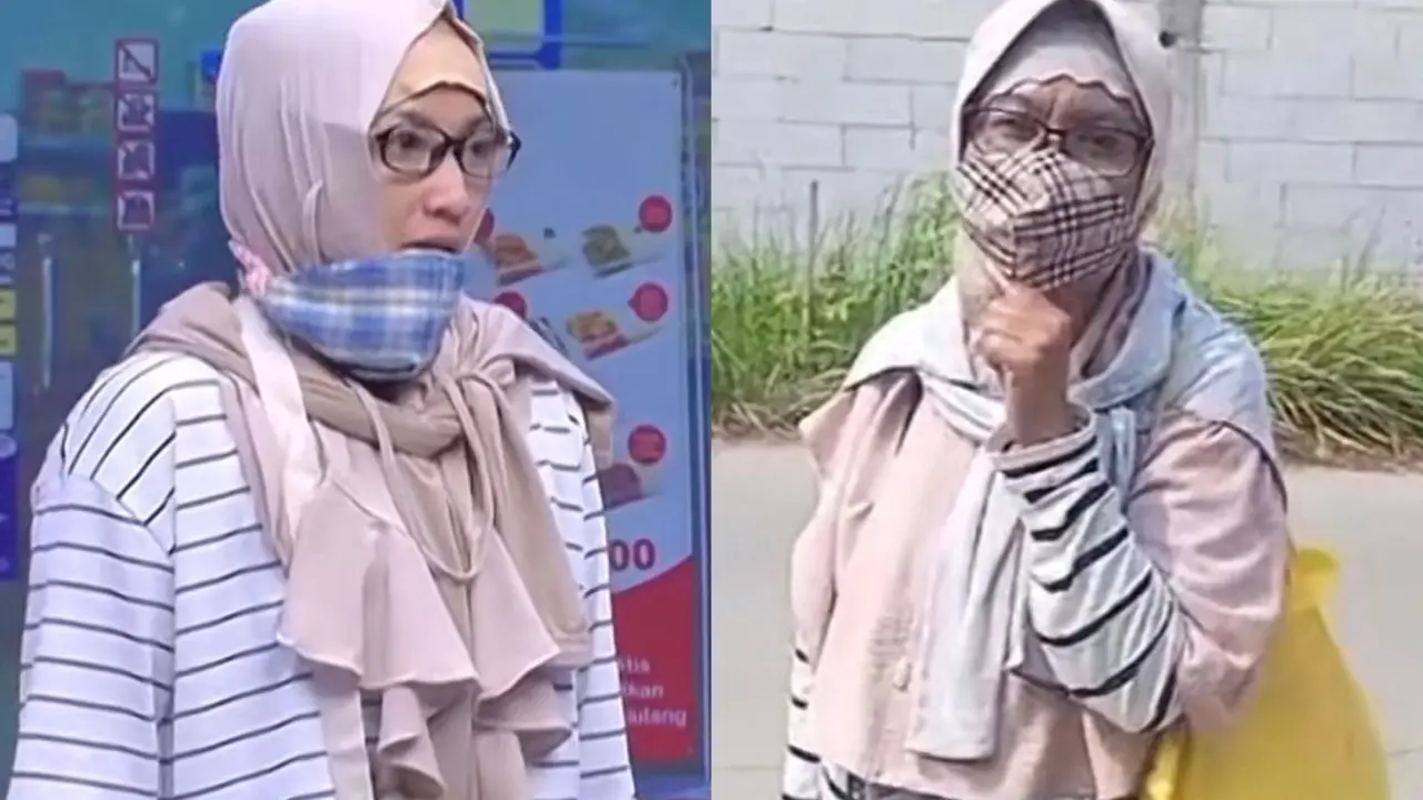 Hesti Purwadinata menirukan aksi Ibu-Ibu pengemis yang viral.
