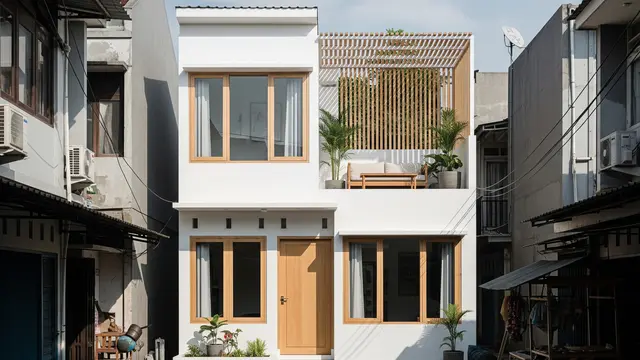 5 Contoh Rumah Tipe 36 Ada Rooftop di Gang Sempit, Hunian Modern dan Fungsional
