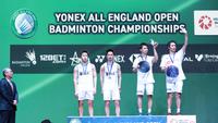 Ganda putra Indonesia, Marcus Fernaldi Gideon/Kevin Sanjaya Sukamuljo, harus menerima kenyataan hanya menjadi runner-up di All England 2020. Sementara gelar juara ganda putra diraih pasangan Jepang, Hiroyuki Endo/Yuta Watanabe, (Istimewa)