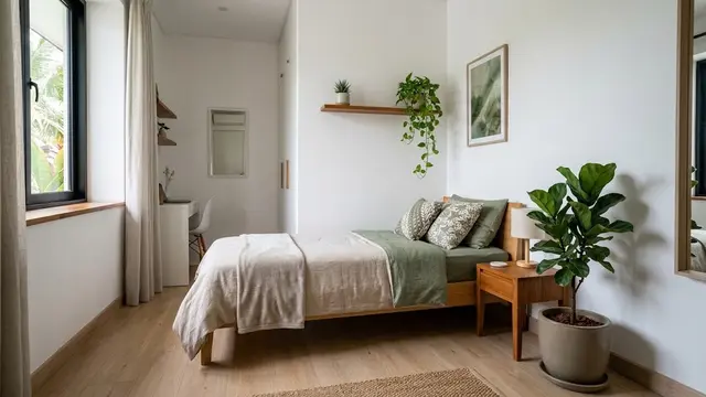 Desain Kamar dengan Tanaman Hias