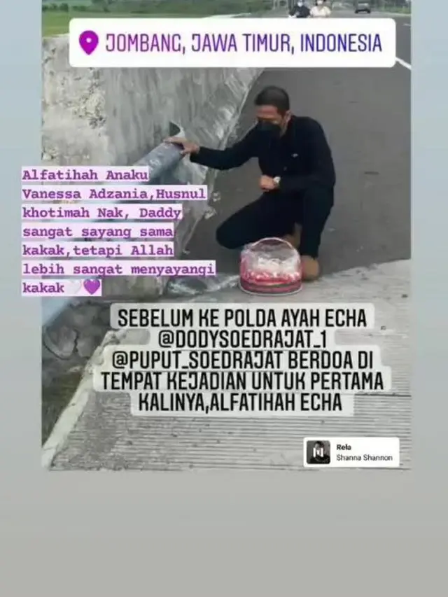 Doddy Sudrajat tabur bunga di Tol tempat kecelakaan Vanessa Angel