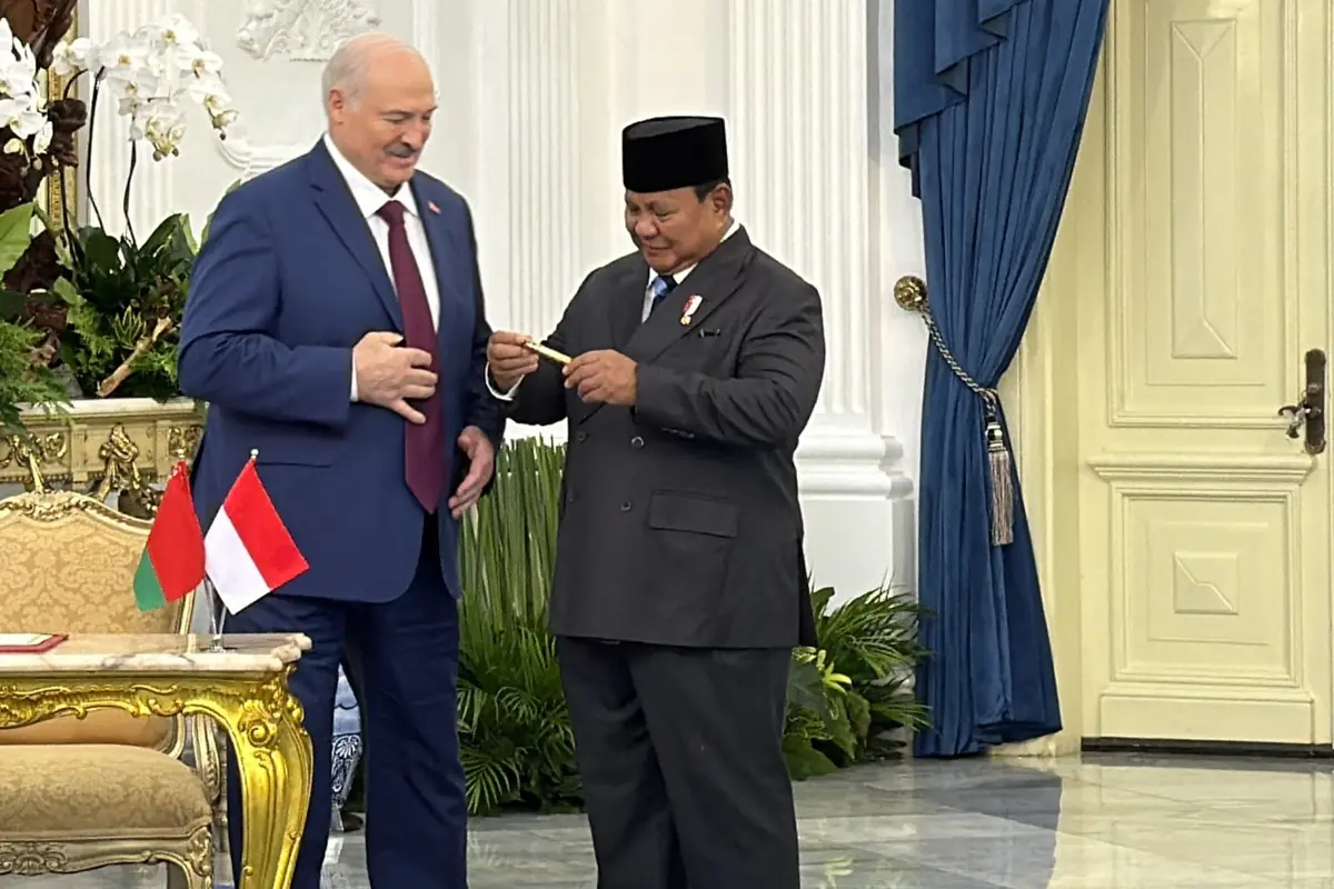 Presiden Prabowo Subianto menerima kunjungan kenegaraan Presiden Republik Belarus Aleksandr Lukashenko di Istana Merdeka Jakarta.