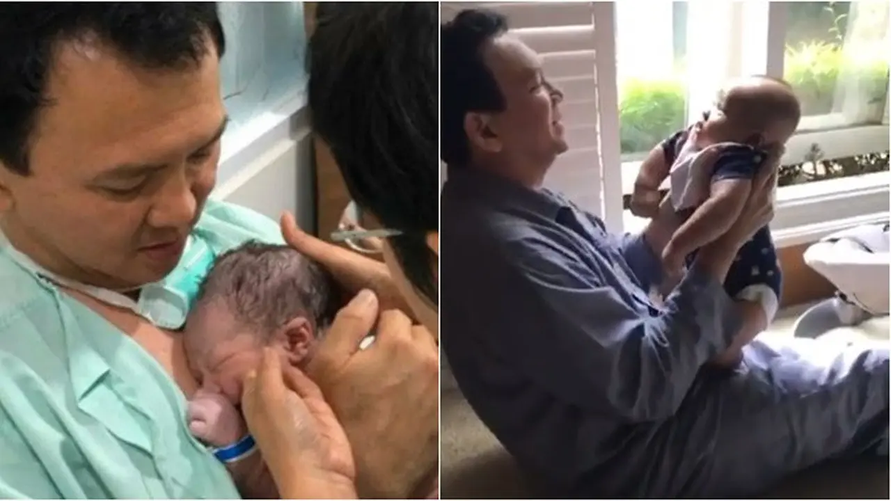 7 Momen Ahok Asuh Baby Yosafat Ini Menggemaskan