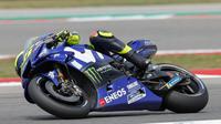 Valentino Rossi gagal naik podium pada balapan MotoGP AS di Circuit of the Americas, Austin, Senin (23/4/2018) dini hari WIB. (Twitter/Yamaha MotoGP)