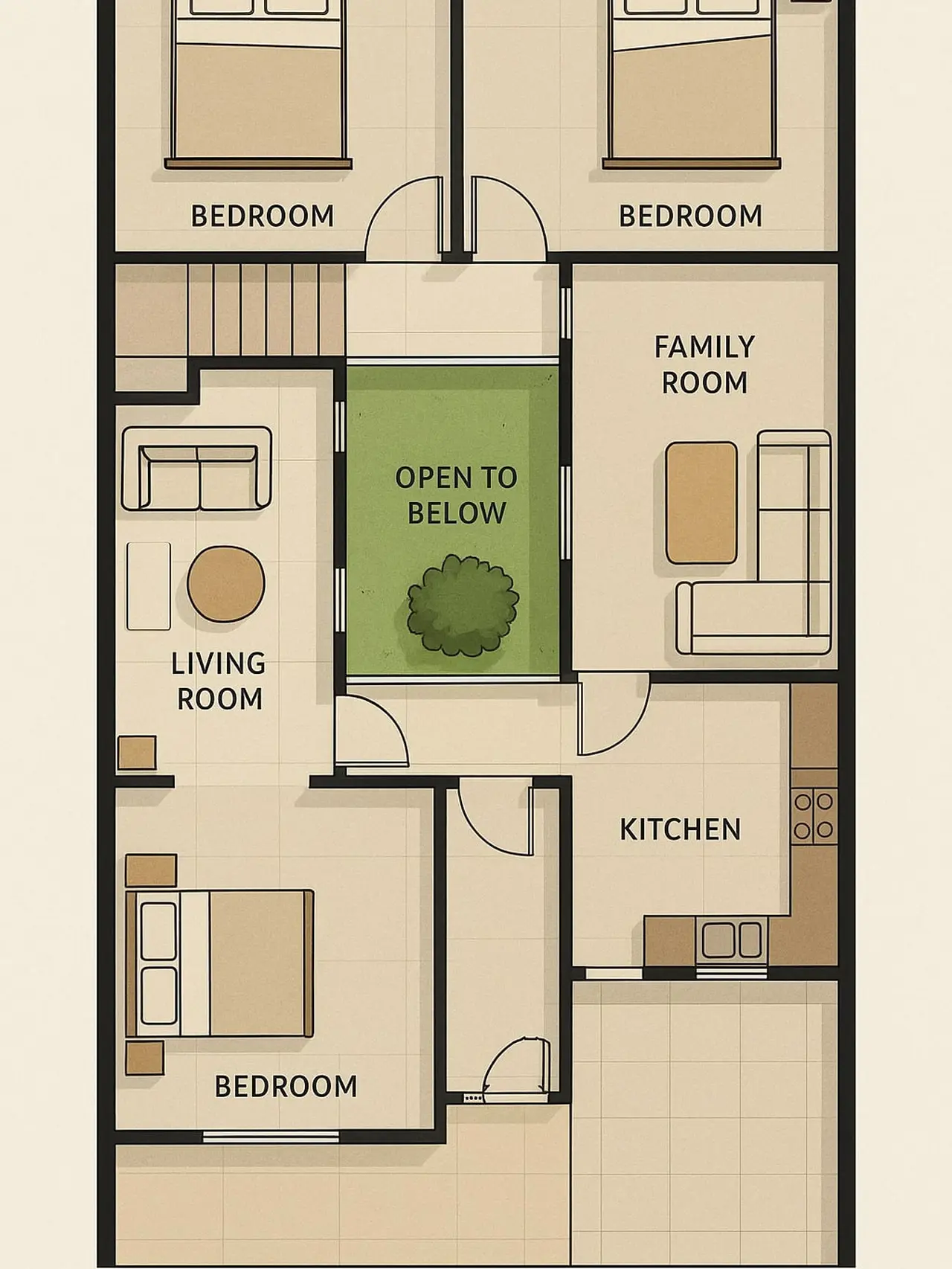 7 Denah Rumah Minimalis 3 Kamar dengan 2 Lantai, Inspirasi Hunian yang ...