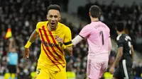 Pierre-Emerick Aubameyang - Barcelona nampaknya tak salah mendatangkan bomber Arsenal ini ke Camp Nou. Pemain Timnas Gabon itu kembali menunjukan ketajaman dengan mencetak sembilan gol untuk Barca. (AFP/Josep Lago)