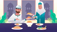 Ilustrasi sahur, buka puasa, Islami, Ramadan. (Image by freepik)