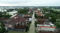 Suasana banjir di Gresik, Jawa Timur. (Foto: Liputan6.com/Dian Kurniawan)