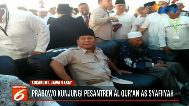 Prabowo menyatakan, dirinya terketuk kembali untuk berjuang karena mendapat dukungan dari tokoh ulama dan pesantren.