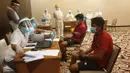 Pemain Timnas Indonesia mengikuti tes Swab di di Hotel Fairmont, Jakarta, Kamis (30/7/2020). Pemain senior dan pemain U-19 melakukan tes Swab jelang pemusatan Latihan. (Dokumentasi PSSI)