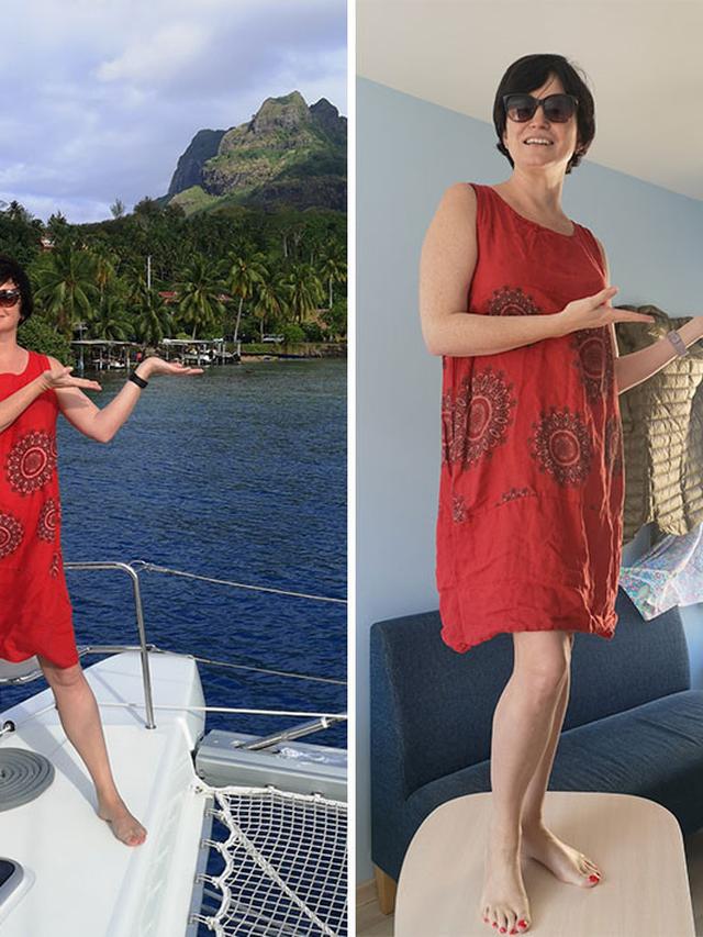 potret orang liburan di rumah