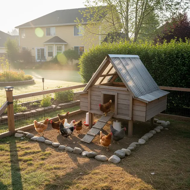 Pilih Lokasi Kandang Ayam yang Tepat (Image by Gemini AI)