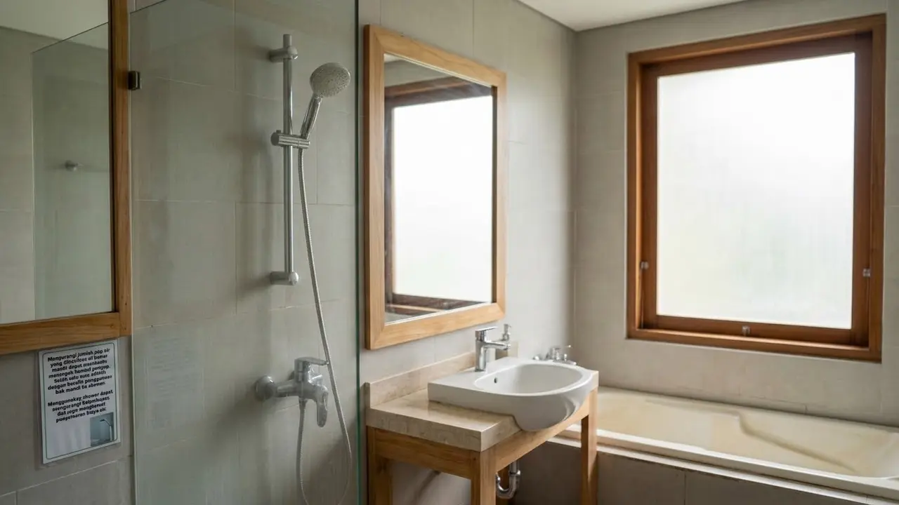 Mengurangi Sumber Uap Air Shower