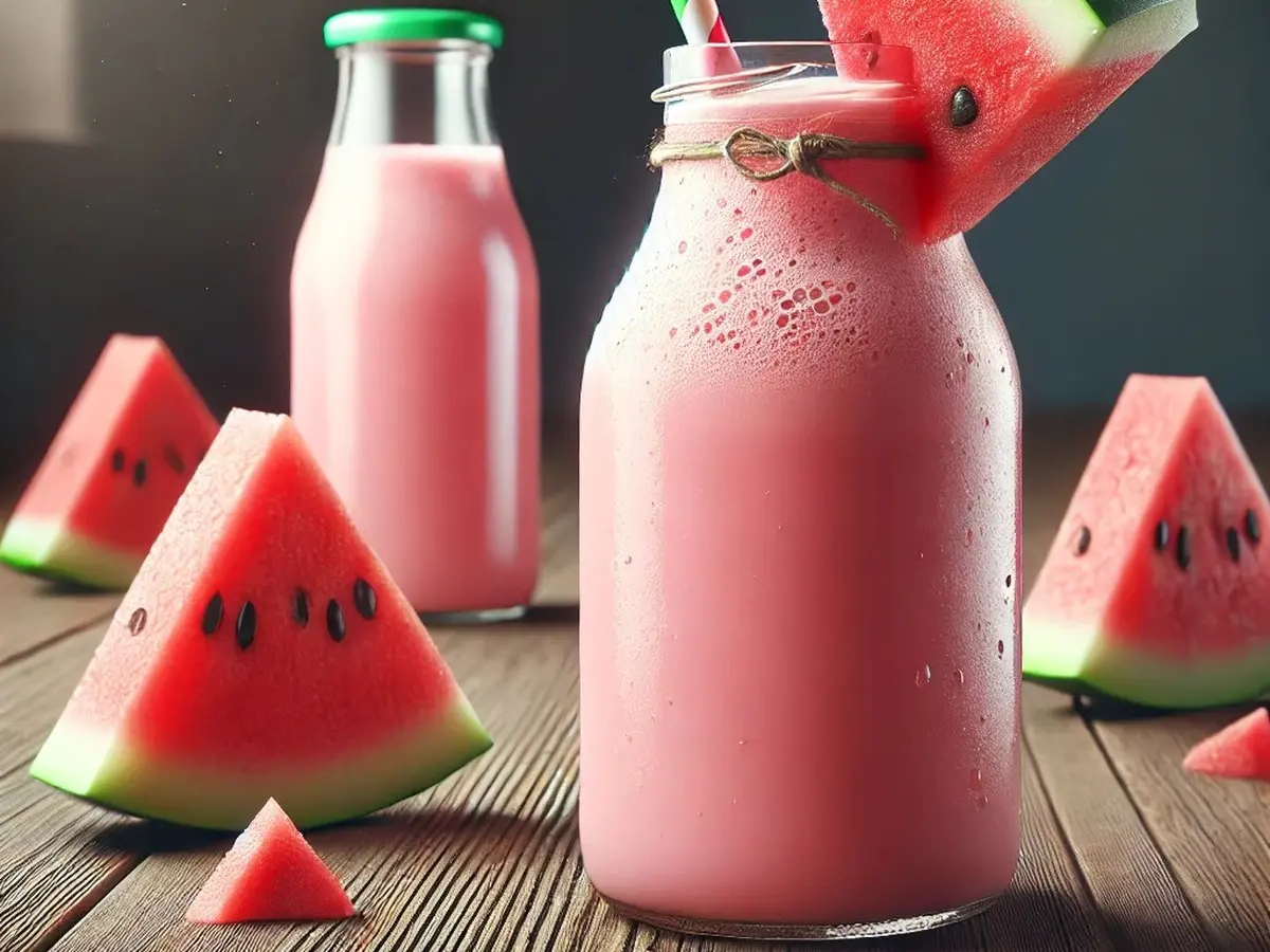 Resep Es Susu Semangka Botol yang Segar dan Praktis - Food Fimela.com
