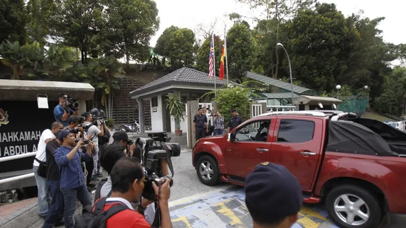 Sidang kasus pembunuhan saudara tiri pemimpin Korut Kim Jong-un, Kim Jong-nam. (AP)