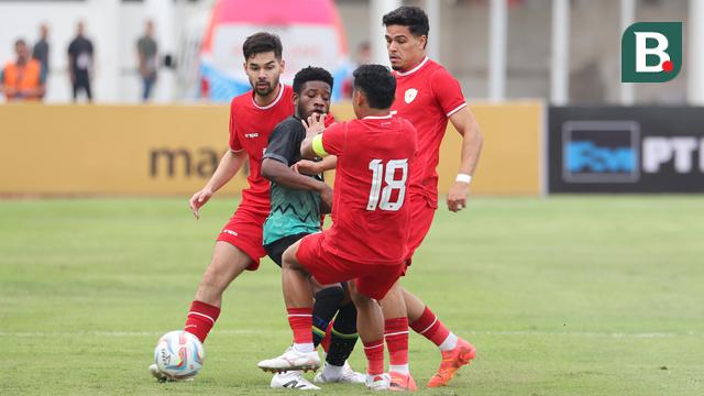 Timnas Indonesia melawan Timnas Tanzania.