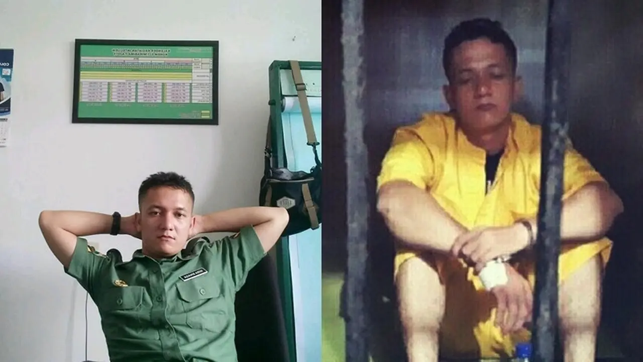 Penampakan Serda Wira Sebelum dan Setelah Ditangkap