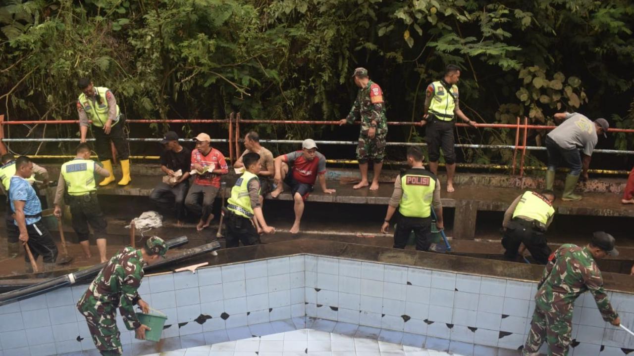 Pasca Banjir di Guci, Kodim Tegal dan Forkopimda Lakukan Perbaikan Infrastruktur