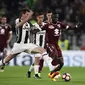 Juventus vs Torino pada Minggu (7/5/2017) dinihari WIB berakhir imbang tanpa gol di babak pertama. (AFP / MIGUEL MEDINA)