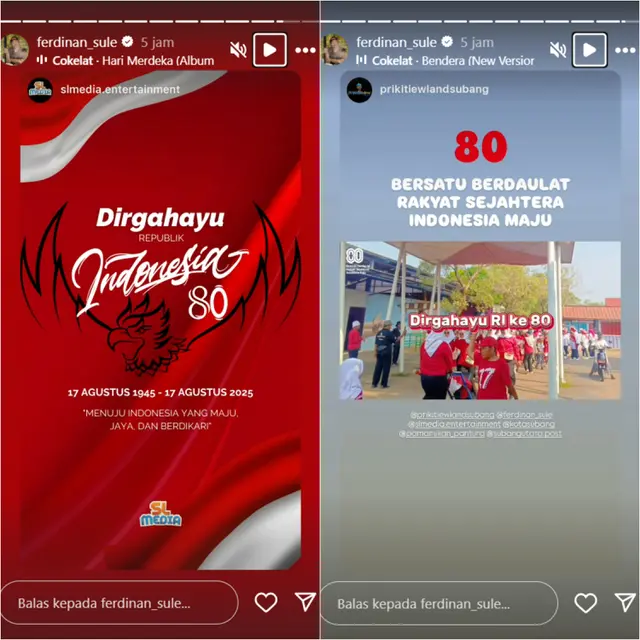 Sule HUT RI ke-80