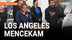Wali Kota Los Angeles, Karen Bass, menetapkan jam malam di pusat kota mulai Selasa malam hingga Rabu pagi, menyusul penjarahan di 23 bisnis selama aksi protes. Wilayah seluas 1 mil persegi di pusat kota kini berada di bawah status darurat.