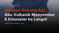Amukan Gunung Api, Abu Vulkanik Menyembur 6 Kilometer ke Langit!