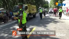 Menurut saksi mata, korban berusaha mendahului truk tronton.