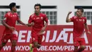 Bek Persija Jakarta, Ismed Sofyan, melakukan selebrasi usai membobol gawang Bali United pada laga Piala Indonesia 2019 di Stadion Wibawa Mukti, Minggu (5/5). Persija menang 1-0 atas Bali United. (Bola.com/M Iqbal Ichsan)