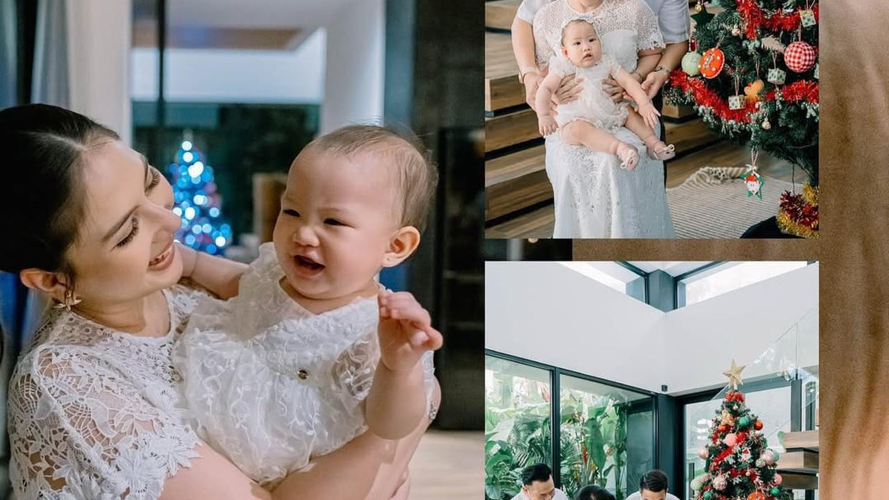 Jessica Mila Rayakan Natal Bersama Keluarga, Ekspresi Baby Kyarra Bikin Gemas