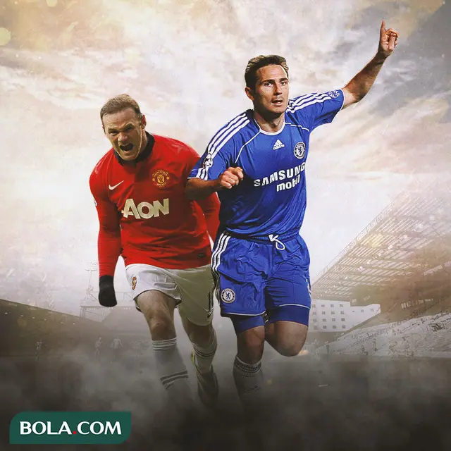 Ilustrasi - Wayne Rooney, Frank Lampard