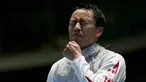 Atlet Anggar asal Jepang, Yuki Ota terlihat kecewa usai kalah pada tunggal putra anggar di Carioca Arena 3 - Rio de Janeiro, Brasil, (7/8). (REUTERS/Issei Kato)