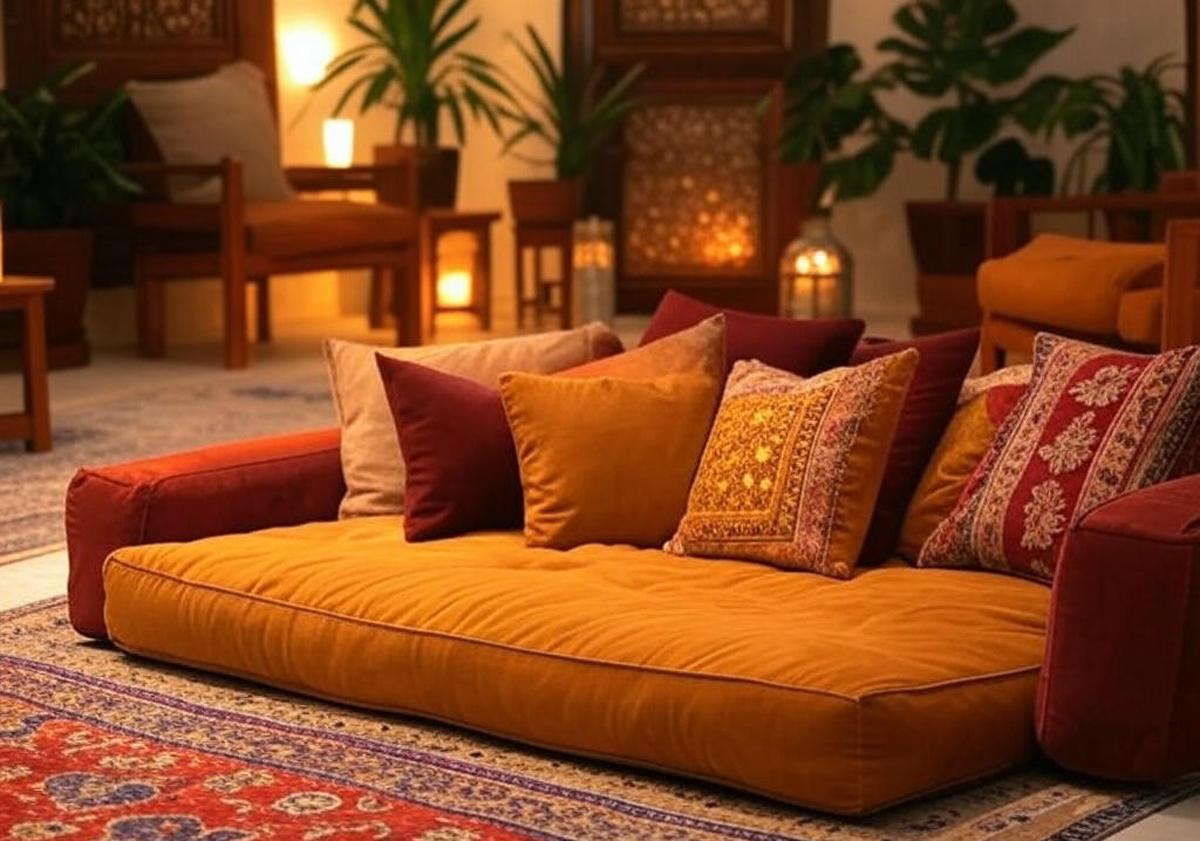 Inspirasi desain ruang tamu lesehan