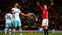 Ibrahimovic 2 Gol, MU Kalahkan West Ham dan Lolos ke Semifinal 