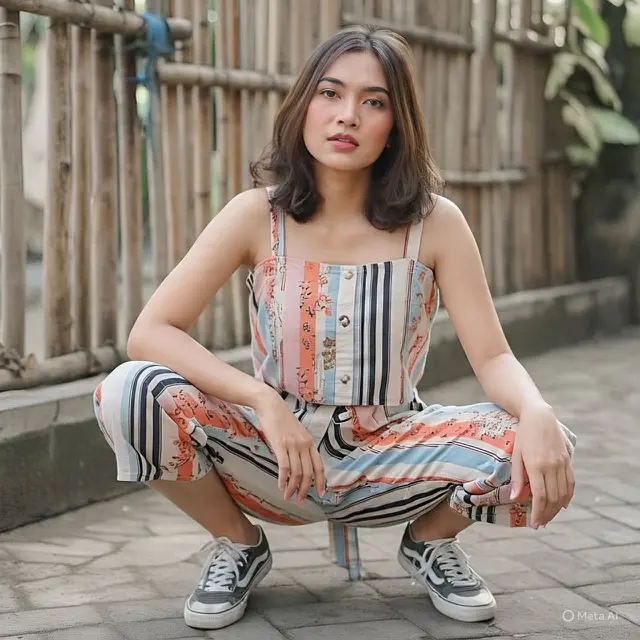 Outfit ke Kebun Binatang Effortless Style dengan Jumpsuit