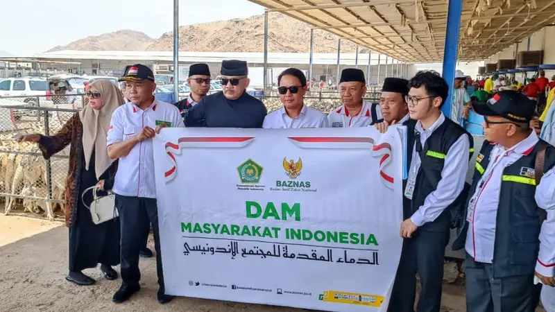 BAZNAS & Kemenag Lakukan Penyembelihan Hewan Dam Jamaah Haji Indonesia